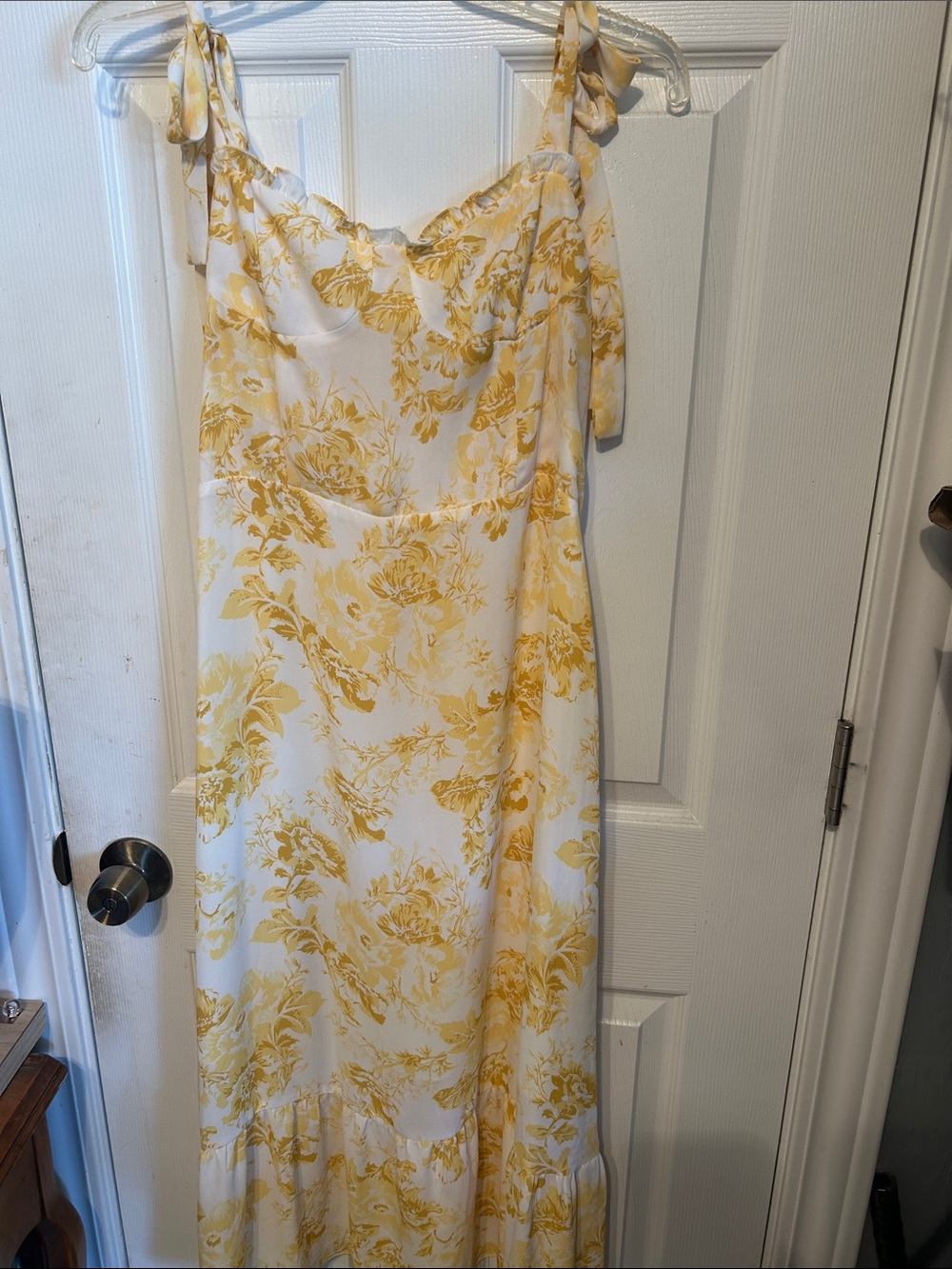 Yellow Floral Corset Maxi Dress - Picture 3 of 9